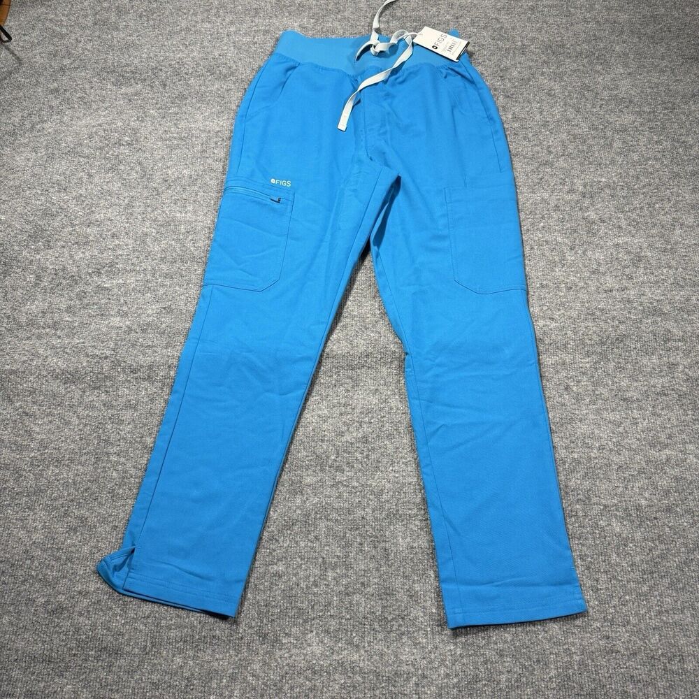 Figs Scrub Pants Womens Small Petite Blue Yola Yoga Skinny Cargo Technical